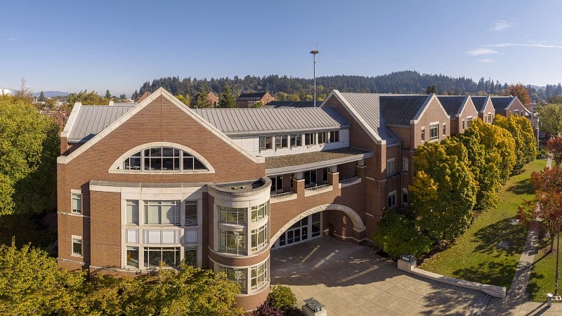 Aerial view of the Knight Law Center